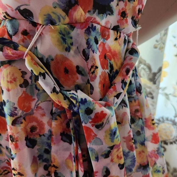 Tahari Multicolor Floral Wrap Dress - Picture 14 of 16